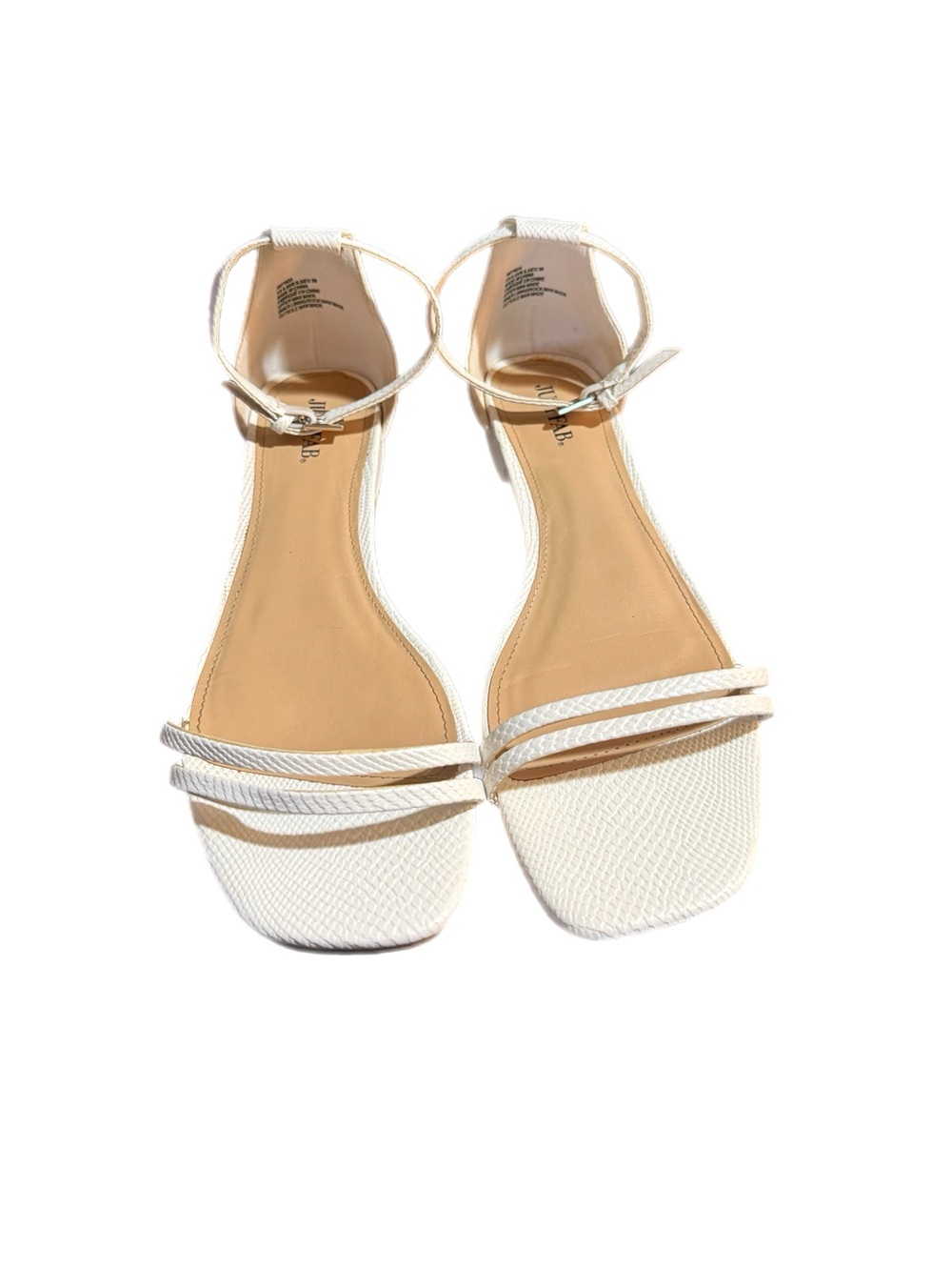 Classic White Ankle-Strap Flat Sandals - Women